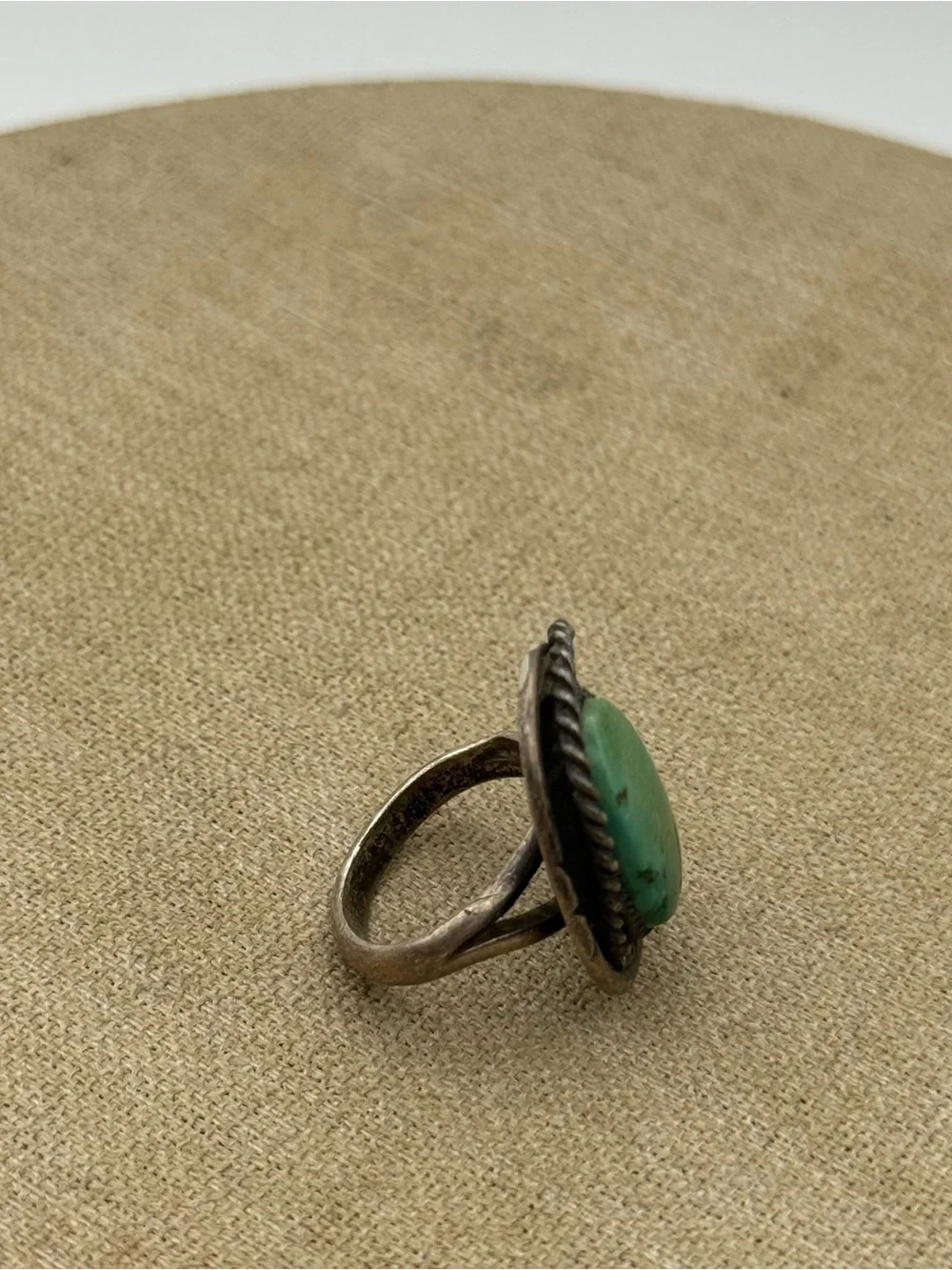 Vintage Navajo Turquoise Stone Sterling Silver Ring